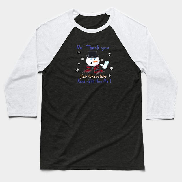 Hot chocolate for snowman Baseball T-Shirt by KJKlassiks